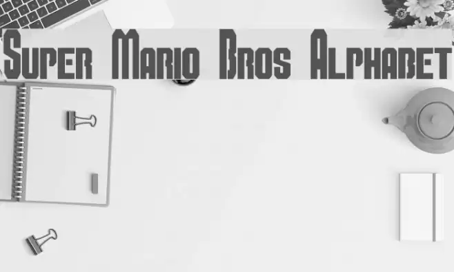 Super Mario Bros Alphabet Font examples