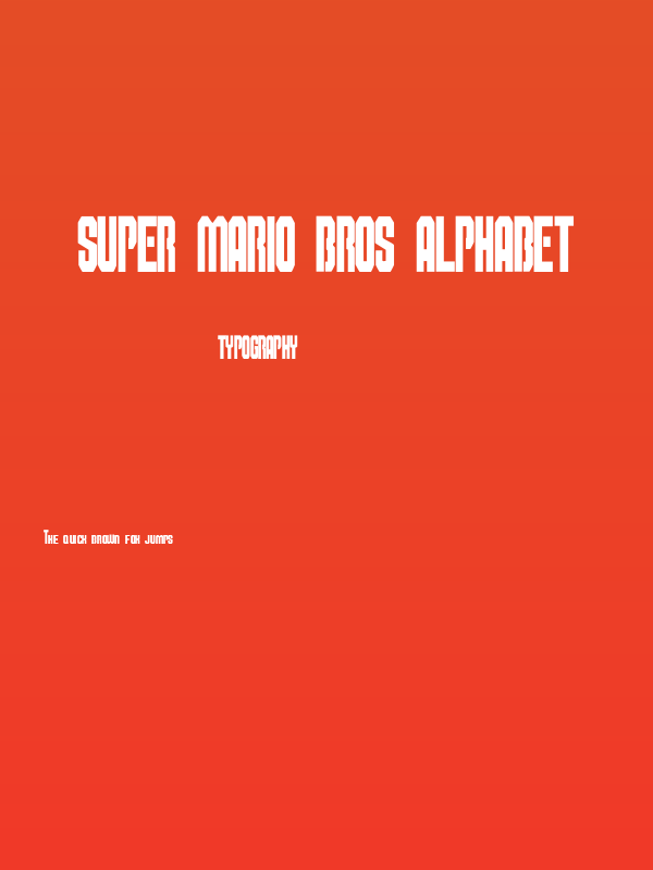 Super Mario Bros Alphabet Poster