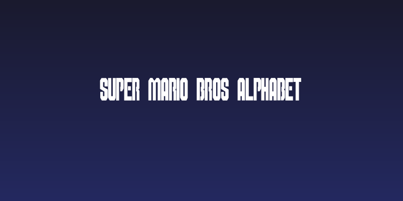 Super Mario Bros Alphabet Social Header