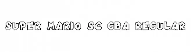 Super Mario SC gba Regular  नि: शुल्क फ़ॉन्ट्स डाउनलोड