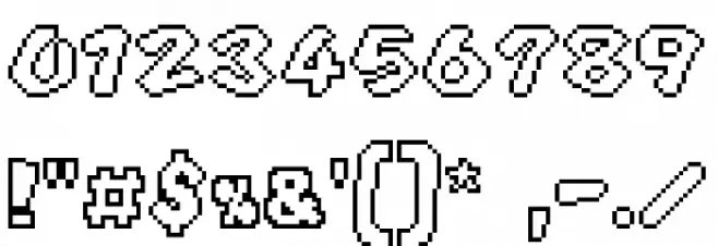 Super Mario SC gba Regular Font OTHER CHARS