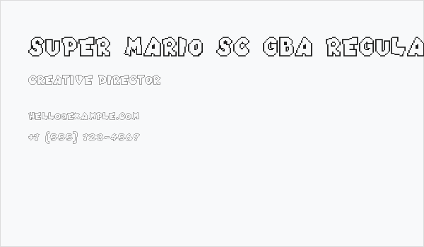 Super Mario SC gba Regular Business Card