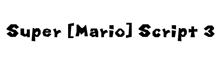 Super [Mario] Script 3  免费字体下载