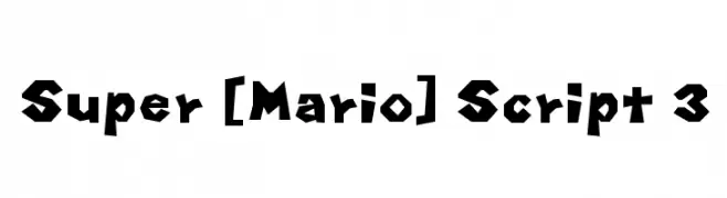Super [Mario] Script 3  Frei Schriftart Herunterladen