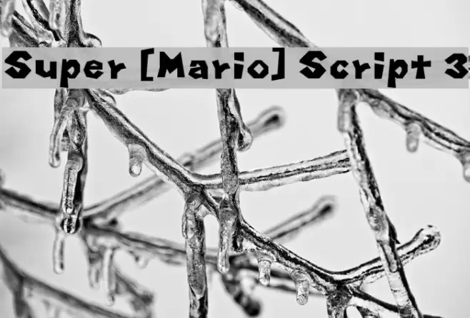 Super [Mario] Script 3 Font examples