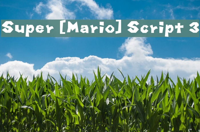 Super [Mario] Script 3 Font - FFonts.net