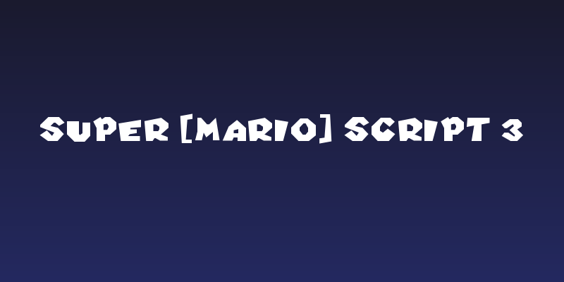 Super [Mario] Script 3 Social Header