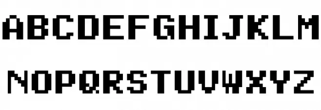 Super Mario World Regular Caratteri MAIUSCOLE