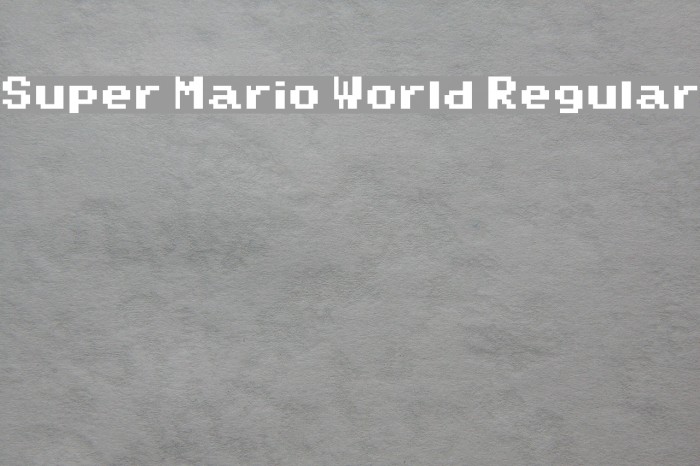 Super Mario World Regular Font examples