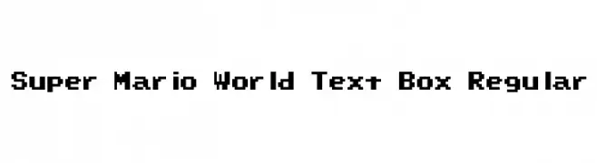 Super Mario World Text Box Regular  नि: शुल्क फ़ॉन्ट्स डाउनलोड
