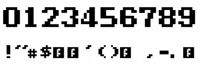 Super Mario World Text Box Regular Font OTHER CHARS