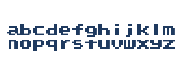 Super Mario World Text Box Regular Lowercase