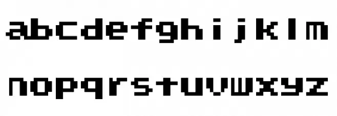 Super Mario World Text Box Regular Font LOWERCASE
