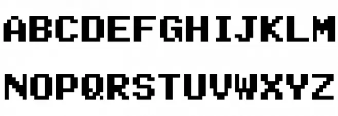Super Mario World Text Box Regular خط أحرف كبيرة