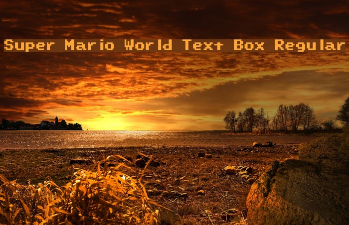 Super Mario World Text Box Regular Шрифта examples