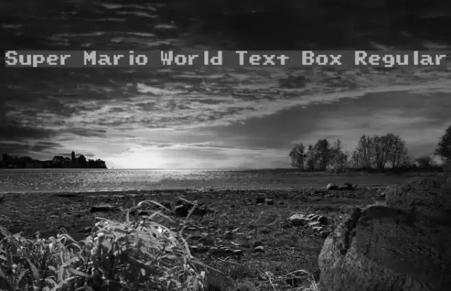 Super Mario World Text Box Regular Font examples