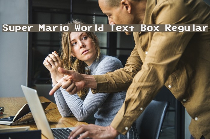 Super Mario World Text Box Regular Шрифта examples