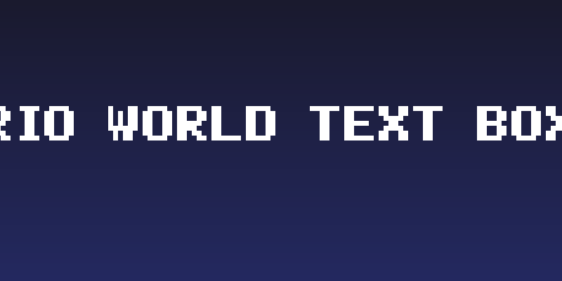 Super Mario World Text Box Regular Social Header
