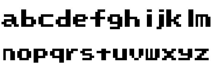 Super Mario World Text Box Regular Font Litere mici