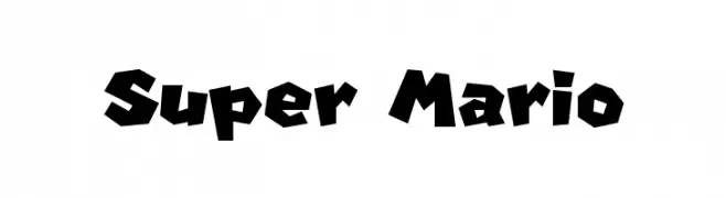 Super Mario  Frei Schriftart Herunterladen