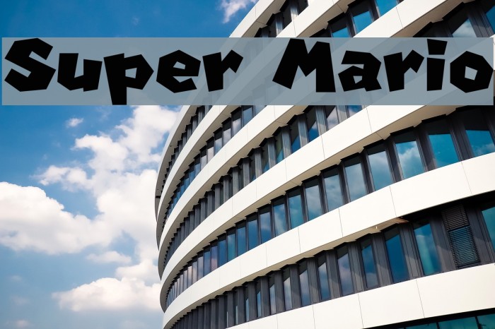 Super Mario Font examples