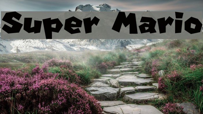 Super Mario Font examples