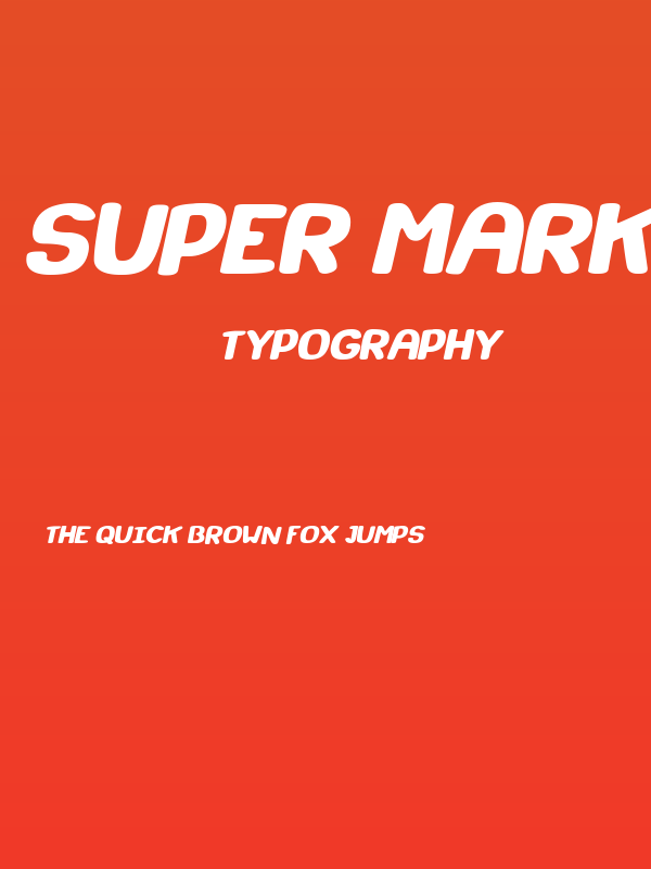 Super Marker Italic Poster