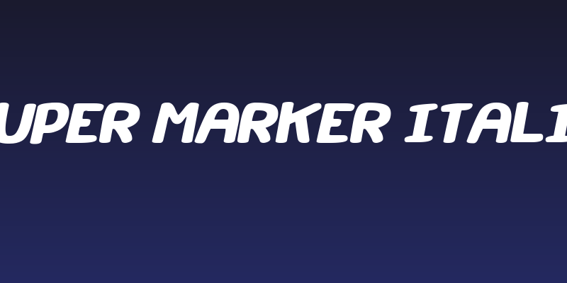 Super Marker Italic Social Header
