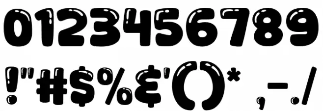 Super Meatball Font OTHER CHARS