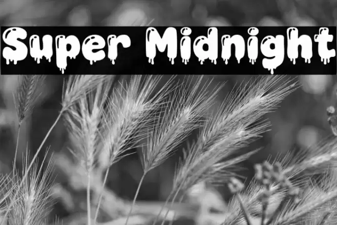 Super Midnight Fonte examples