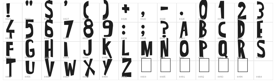 Super Modern black Character Map