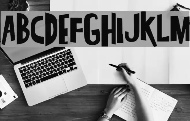 Super Modern black Font examples