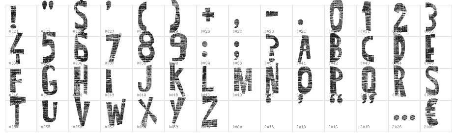 Super Modern Character Map