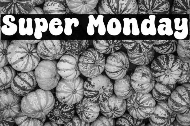 Super Monday Font examples