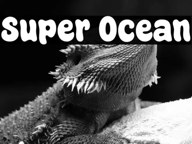 Super Ocean Font examples