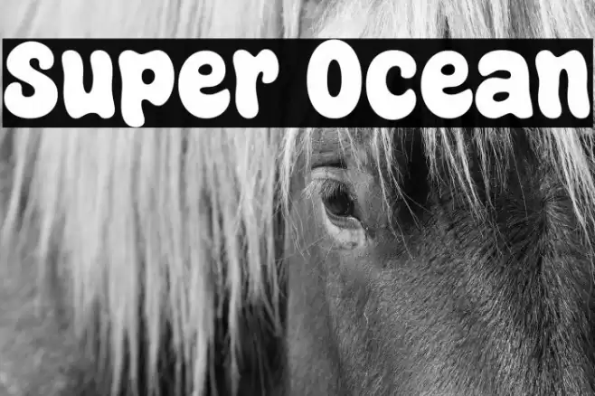 Super Ocean Font examples
