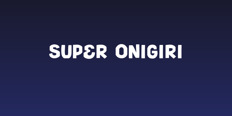 Super Onigiri Social Header