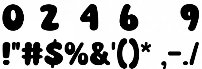 Super Orange Font OTHER CHARS