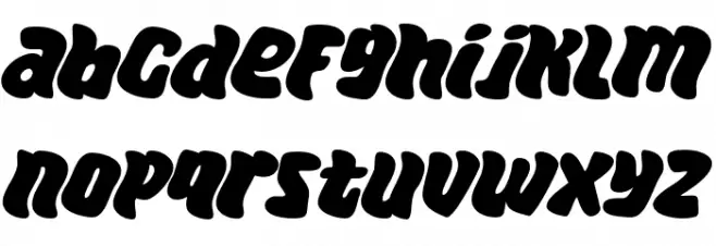 Super Pastry Schriftart Kleinbuchstaben