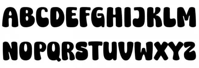 Super Peach Schriftart Groß