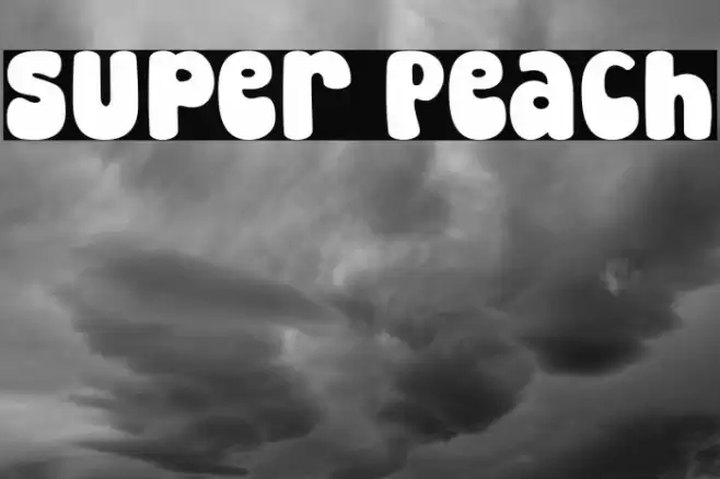 Super Peach Font examples