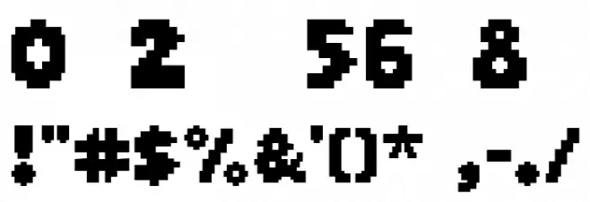 Super Pixel Font OTHER CHARS