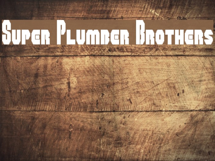 Super Plumber Brothers Font examples