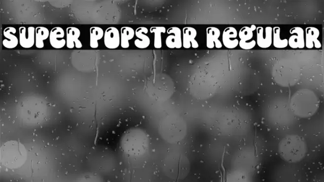 Super Popstar Regular Font examples