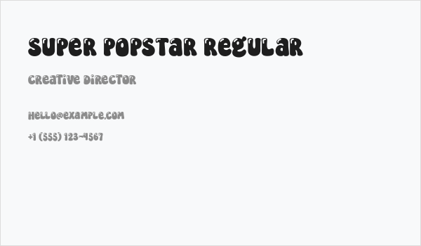 Super Popstar Regular Business Card