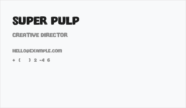 Super Pulp Business Card