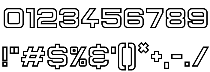 Super Quick Formula Hollow Font OTHER CHARS