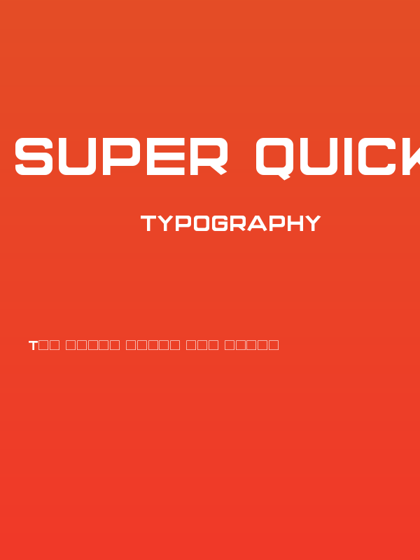 Super Quick Formula Poster