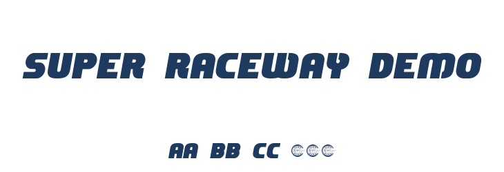 Super Raceway Demo Font Preview
