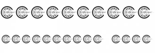 Super Raceway Demo フォント その他の文字